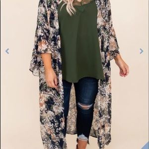 Chic Soul Floral Ankle Length Cardigan Duster